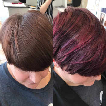 Before and after hair by Lauren
