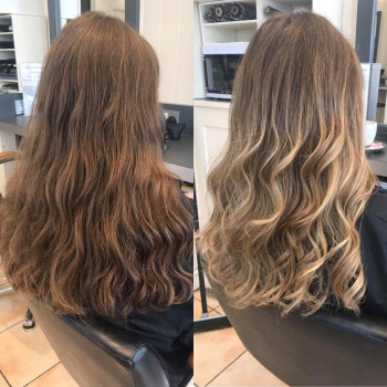 Before and after hair by Lauren
